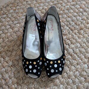 Romus Studded Evening Heeled Wedge Shoe sz 37